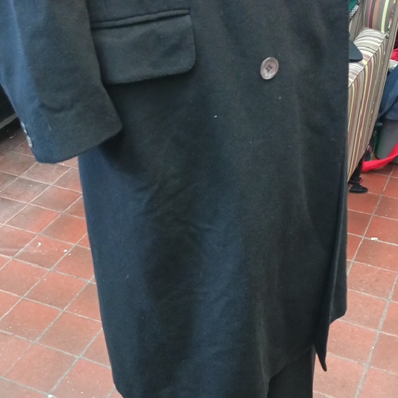 Canali Black Double-Breasted Trench Coat - Picture 4 of 11
